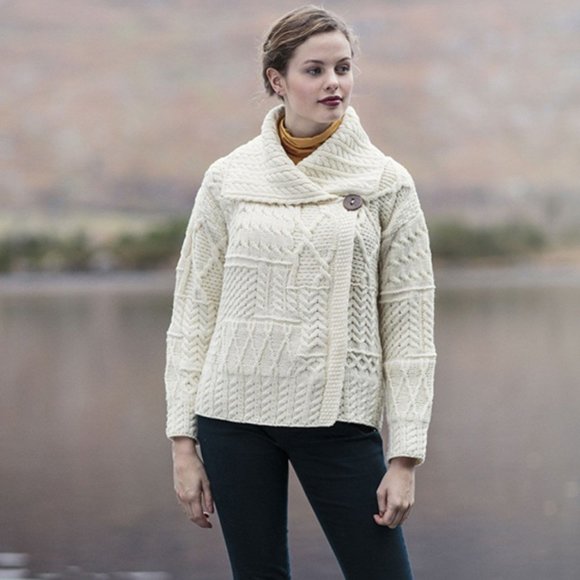 Vintage Cream Knit Cardigan - Picture 11 of 11